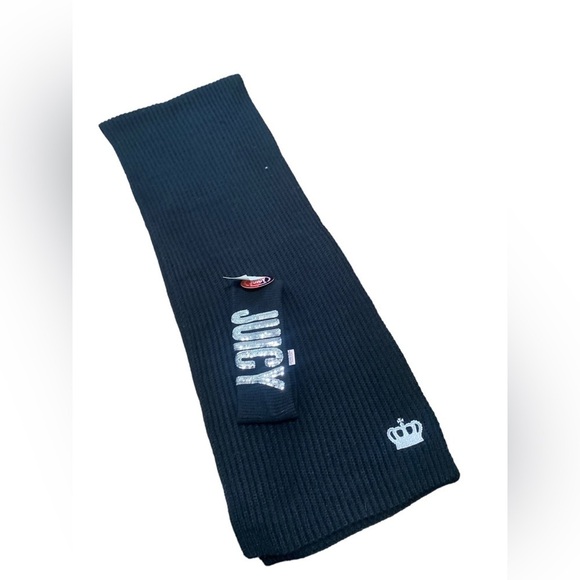 JUICY COUTURE Black with rhinestones Gift Set scarf and Headband - Picture 2 of 3